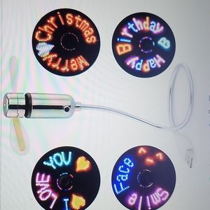 Colorful LED USB Message Fan for Home Office
